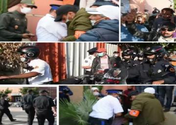 مراكش اليوم: الأمن تدخل ومنع وقفة احتجاجية ضد جواز التلقيح (صور)