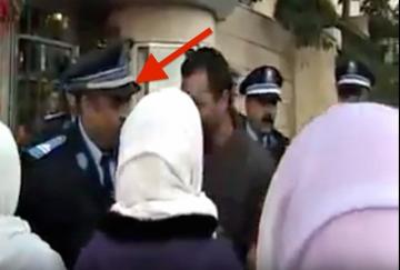 هادي جديدة : رجل أمن لمحتجة " شتي لمرأة لي كتغوت كتمشي ديريكت لجهنم " ( الفيديو )
