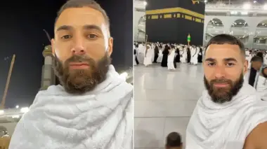 كريم بنزيما يوثق لقطات روحانية مؤثرة من الحرم المكي تثير قشعريرة المتابعين