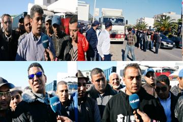 مهنيو النقل لـ"أخبارنا": الإضراب دمر الإقتصاد الوطني والمواطن هو الضحية ولا تراجع حتى تحقيق كل المطالب (فيديو)