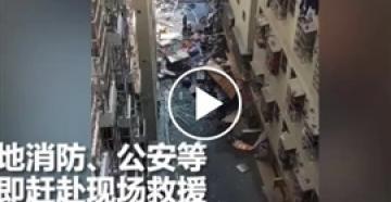 لحظة انفجار أنبوبة غاز داخل مطعم للوجبات السريعة