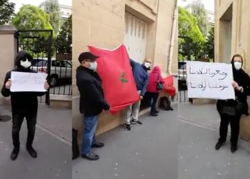 مغاربة عالقون في باريس يتلقون ضربة موجعة بعد قيامهم بالاحتجاج أمام السفارة المغربية
