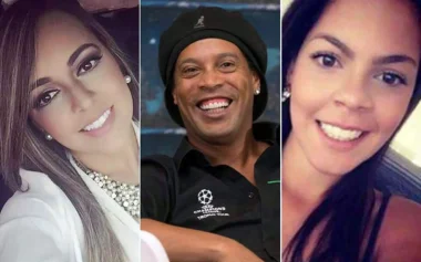 رونالدينيو يتصالح مع خطيبتيه والثلاثة يحتفلون برأس السنة معا!