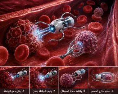 ثورة طبية.. روبوت صغير يدخل الأوعية لتفتيت الجلطات والتقاط الخلايا السرطانية