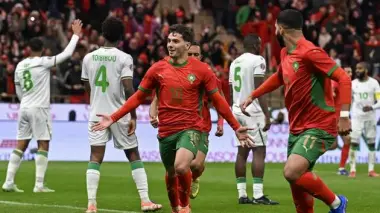 الكعبي ودياز يمنحان المنتخب المغربي الانتصار في افتتاح الكان أمام  جزر الفمر