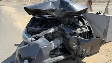 الفنان أحمد السقا ينجو من موت محقق بعد حادث مروع