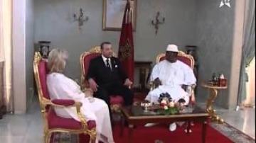 الملك يستقبل الرئيس الايفواري وحرمه