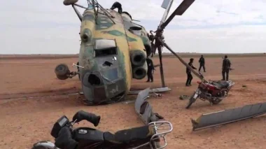 اصابة شخصين بجروح في تحطم مروحية تابعة للجيش الجزائري