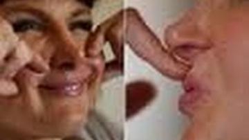 بالفيديو.. خمسينية تبتكر طريقة لشد تجاعيد الوجه