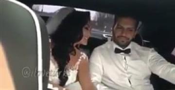 بالفيديو.. عروس تغني لعريسها داخل سيارة الزفاف بصوت رائع