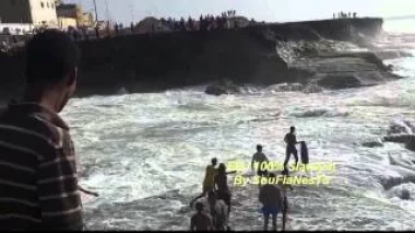 عملية انقاذ غريق في منطقة تافرانت بسيدي موسى سلا