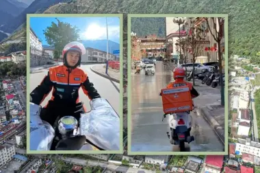 سائق توصيل وحيد ينجز 200 طلب يومياً في مقاطعة نائية بالتبت