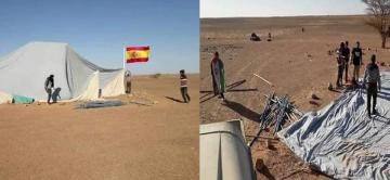 تداول صور لهدم ما تسمى ب"سفارة إسبانيا" في تيندوف بعد موقف مدريد الداعم لمغربية الصحراء (صور)