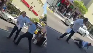 فيديو..  شجار في الشارع بين مسؤولين كبار في المكسيك