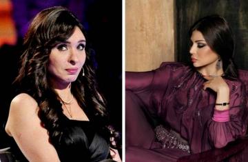 مهزلة...هيفاء وهبي والراقصة دينا "تناتفو" خلال تصوير مسلسلهما الجديد
