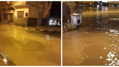 "حي" رئيس الحكومة يعيش تحت رحمة البرك المائية
