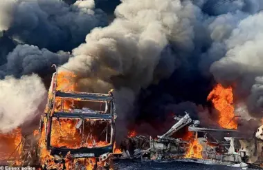 حريق هائل يدمّر 36 حافلة ذات طابقين في بريطانيا.. والتحقيقات تكشف أنه متعمد