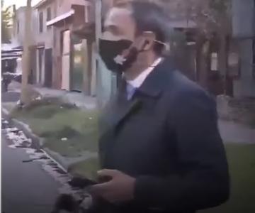 سرقة هاتف مراسل على الهواء