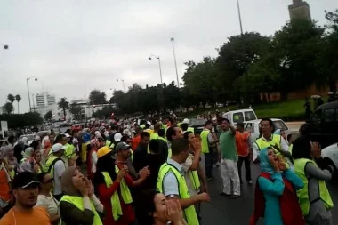 بالفيديو: المعطلون المحضريون والمجازون في وقفة احتجاجية  بالرباط