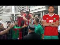 شاهد ماذا فعلت الجماهير المغربية مع بوهدوز اليوم في روسيا