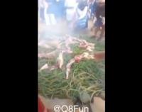 شاهد.. حفلة شواء غريبة في عرس سعودي