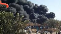 حريق مهول بمستودع العجلات بين انزكان وايت ملول 30/12/2013‏