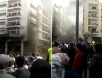 حريق مهول يلتهم محلا لبيع الدراجات النارية في شارع الحسن الثاني ديور الجامع بالرباط