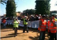 احتجاج الأساتذة المرتبون في السلم 9 في الرباط يوم 27 أبريل 2011