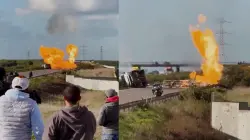 انفجار شاحنة محملة بقنينات غاز بالطريق السيار الرابط بين الدار البيضاء وحد السوالم