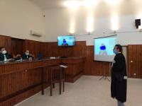 انطلاق  جلسات المحاكمة عن بعد بالمحكمة الابتدائية بالفقيه بن صالح