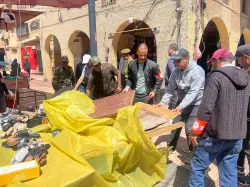 حملة لتحرير الملك العمومي بسطات تحجز مجموعة من عربات الخضر والفواكه