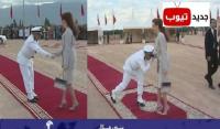 شاهد طريقة سلام ضابط الحرس الملكي على الأميرة للا سلمى والفرق عند استقبالها وتوديعها
