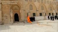 إحتراق جندي إسرائيلي في المسجد الأقصى