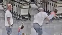 راكب يُلقي طفلاً لاجئاً على الأرض في مطار ويُدخله في غيبوبة خطيرة