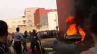 إحتراق سيارة محملة بالبنزين في مدينة العروي الناظور