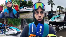 شهامة المغاربة في أبهى صورها.. شاب من القنيطرة يهبّ لنجدة منكوبي الفيضانات بالجيسكي