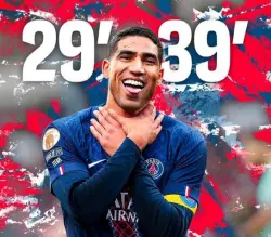 لماذا احتفل أشرف حكيمي بهدفيه في مباراة بريست بـ"طريقة الخنق"؟