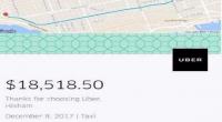 أوبر تتقاضى 18000 دولار من راكب