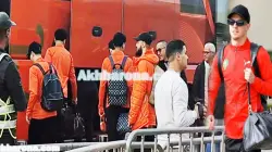 لحظة وصول بعثة أسود الأطلس إلى وجدة لمواجهة النيجر وتنزانيا