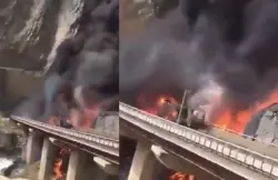 مصرع عشرات المعتمرين في حادث مروع بالمدينة المنورة(فيديو)