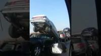 حادثة سير متسلسلة بالطريق السيار قرب تيط مليل
