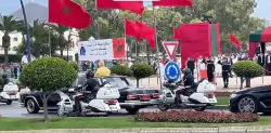لحظة وصول  الملك محمد السادس إلى مدينة المضيق