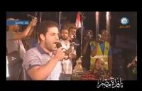 كلمة نارية من نجل مرسي على منصة رابعة