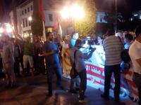 بالصور:مغاربة يحتجون ضد التطبيع والتآمر على القضية الفلسطينية
