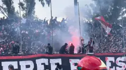 فرحة هستيرية للاعبي وجماهير المغرب التطواني بعد تسجيل الهدف الأول في مرمى اتحاد طنجة