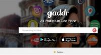 خدمة Gaddr لمعرفة جميع الحسابات الاجتماعية للمشاهير