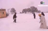 تساقطات ثلجية بجرادة