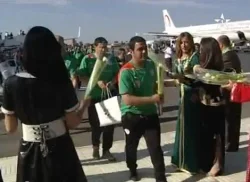 وصول المنتخب الجزائري الى مراكش