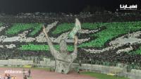 جماهير الرجاء تبدع بتيفو "نلعبو  عليها ونجيبوها"  خلال مباراة مازيمبي