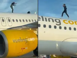 مشاهد تحبس الأنفاس.. شاب مغربي يقتحم مدرج مطار إسباني ويتسلق سطح طائرة وهي تستعد للإقلاع!